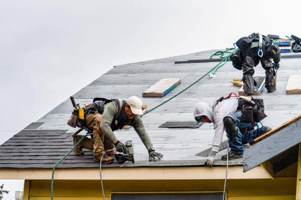 Professional Gutter Installation technician working in Zirconia, NC